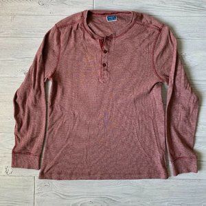 J Crew Long Sleeve Henley Shirt Mens Size Large